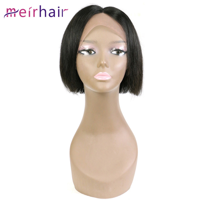8Inch New Arrived Straight Bob Frontal Lace Wig Natural Color